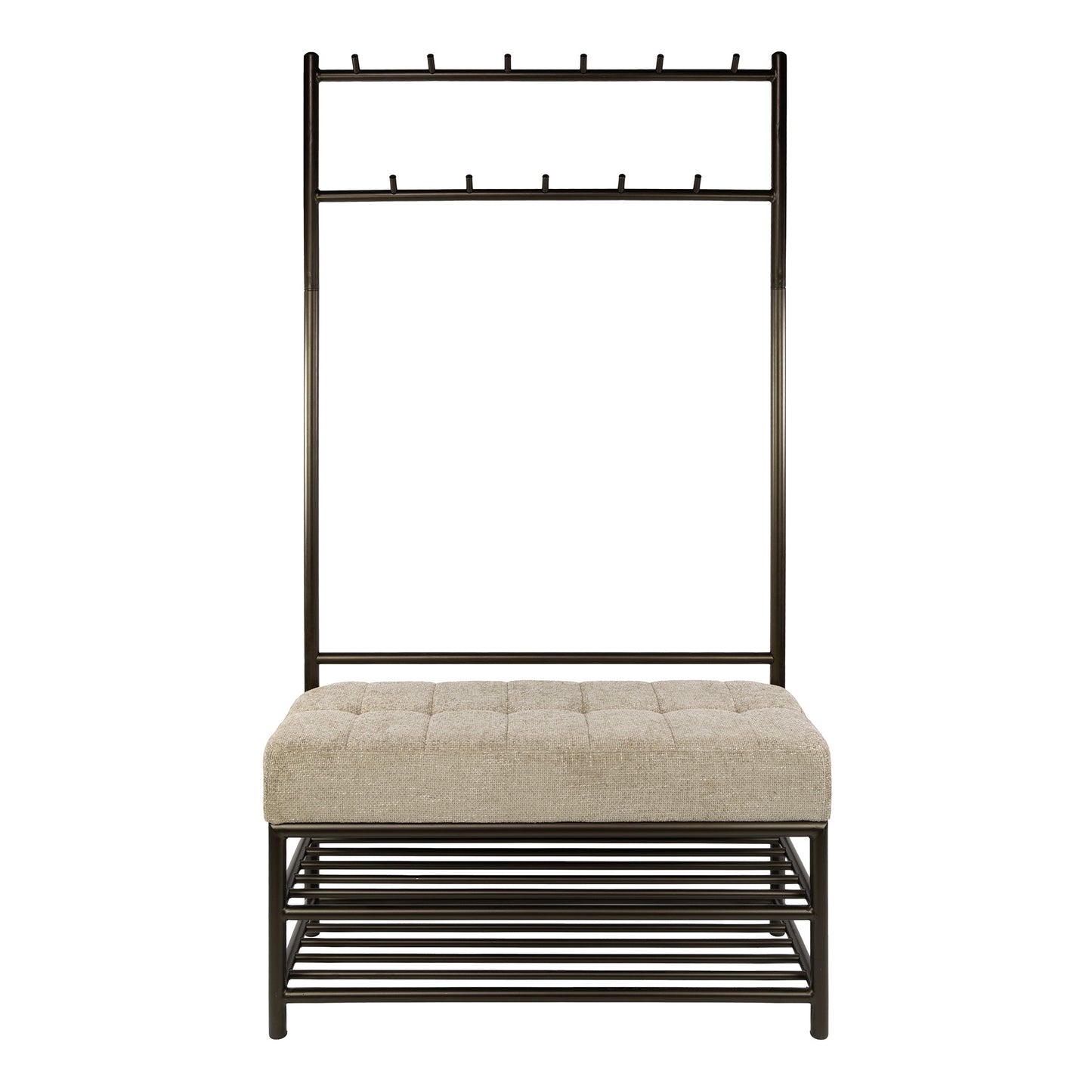 Kapstok Bank Sato | Bruin Stof