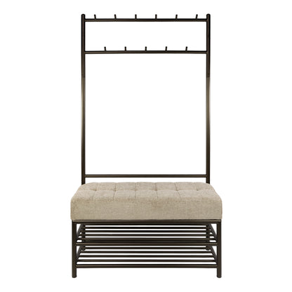 Kapstok Bank Sato | Bruin Stof