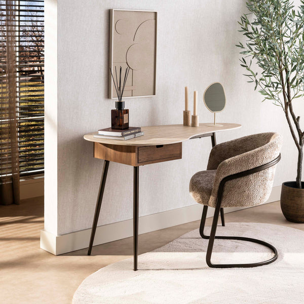 Sidetable Vertex | Keramiek Travertin