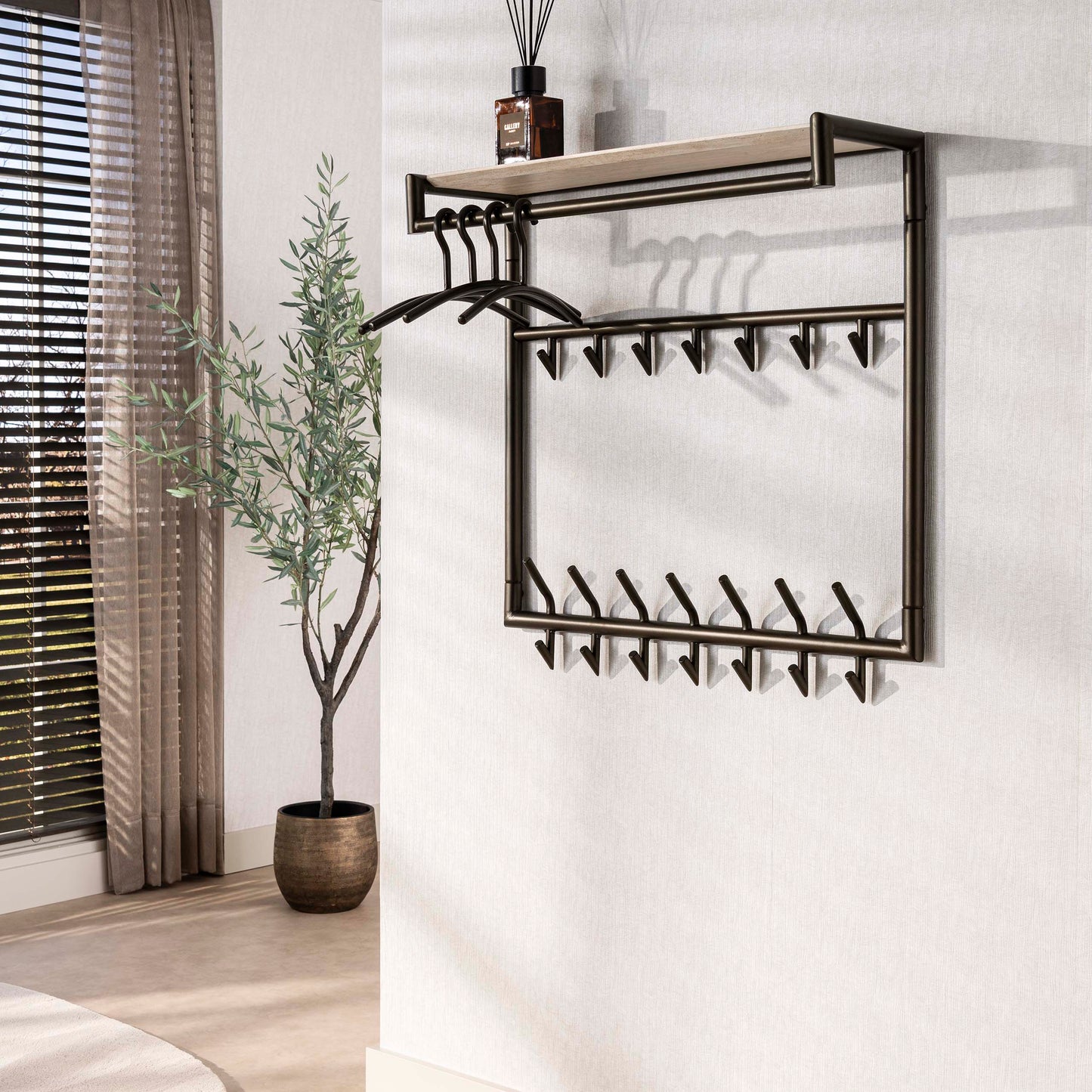 Kapstok Livio | Melamine Travertin