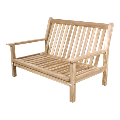 Loungebank Teak | 124 cm | Naturel Teakhout