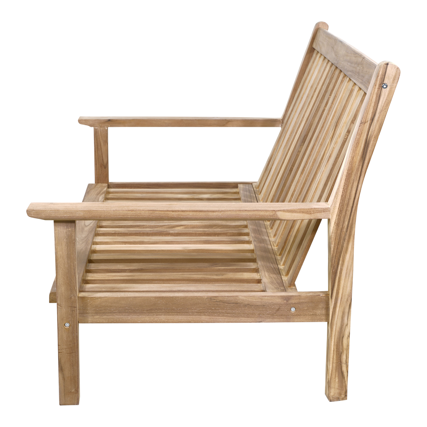 Loungebank Teak | 124 cm | Naturel Teakhout