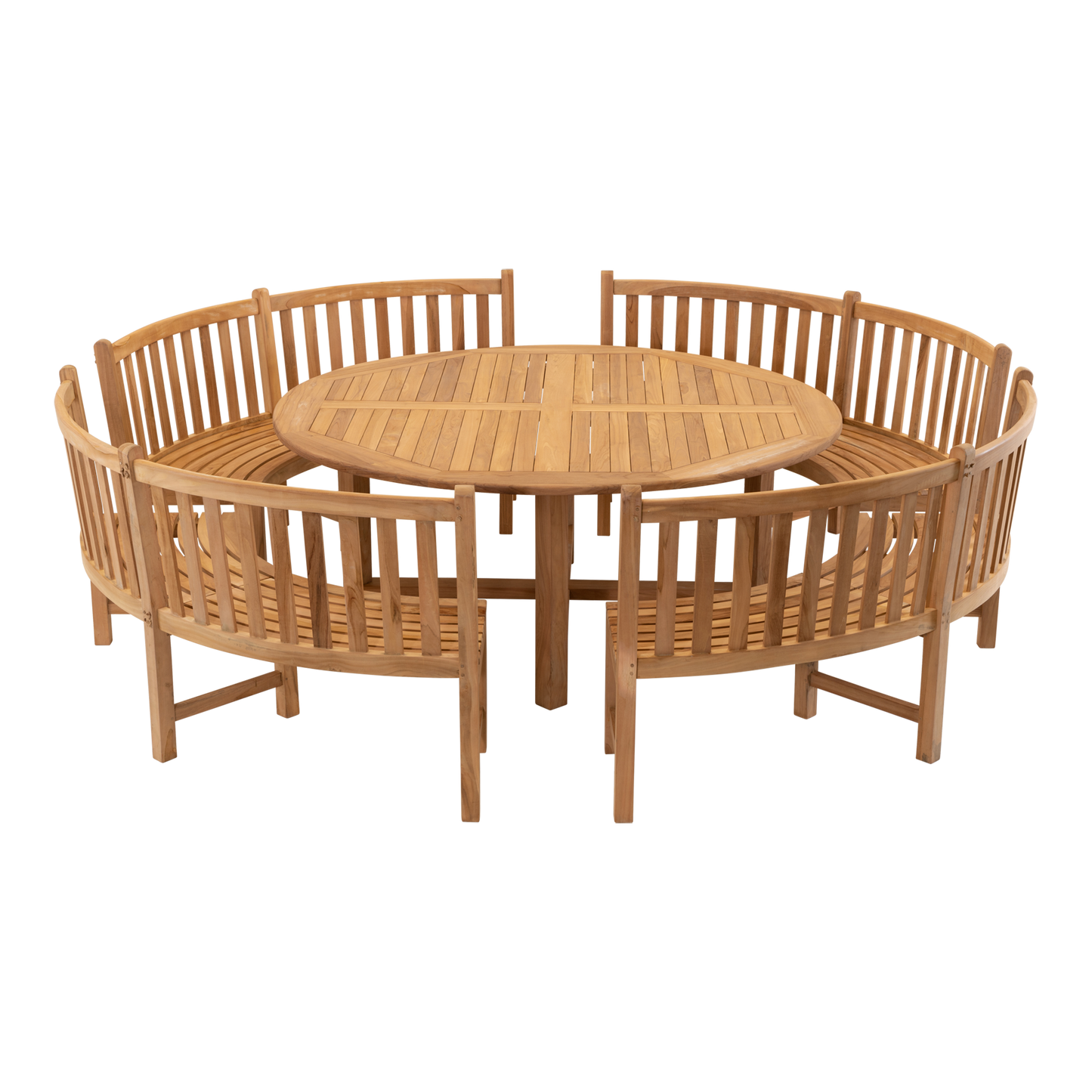 Tuintafel Maro | Rond | Naturel Teakhout