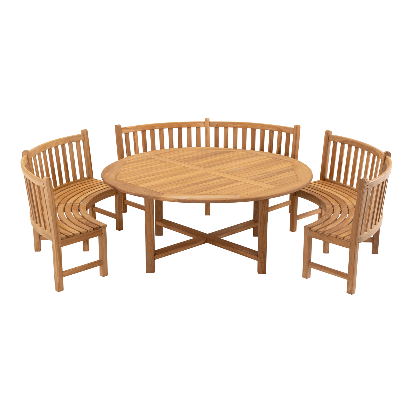 Tuintafel Maro | Rond | Naturel Teakhout