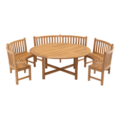 Tuintafel Maro | Rond | Naturel Teakhout