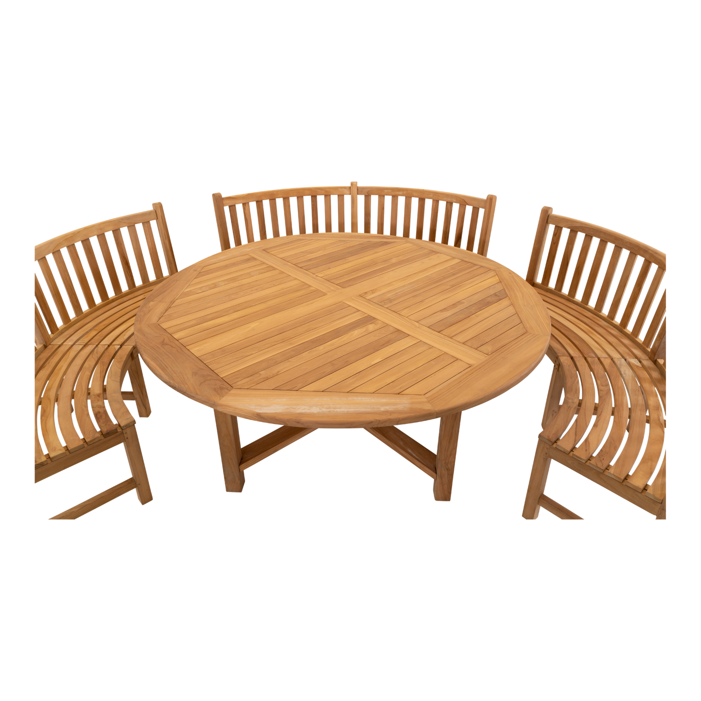 Tuintafel Maro | Rond | Naturel Teakhout