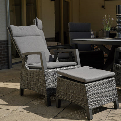 Loungestoel Prato | Grijs Wicker