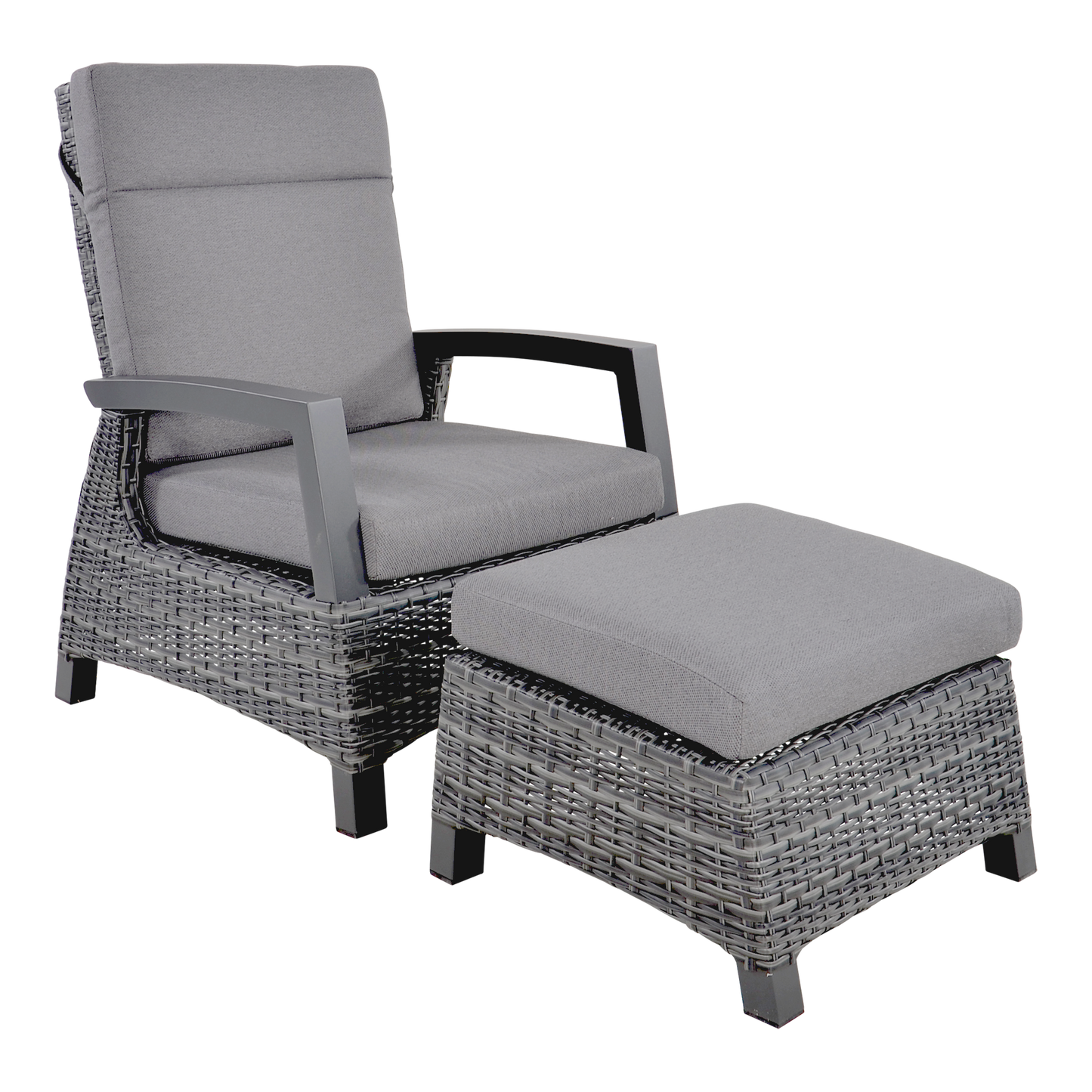 Loungestoel Prato | Grijs Wicker