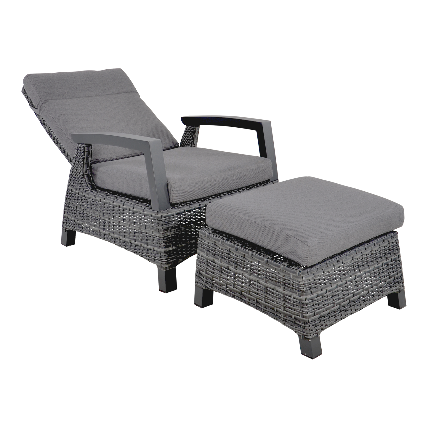 Loungestoel Prato | Grijs Wicker