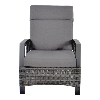 Loungestoel Prato | Grijs Wicker