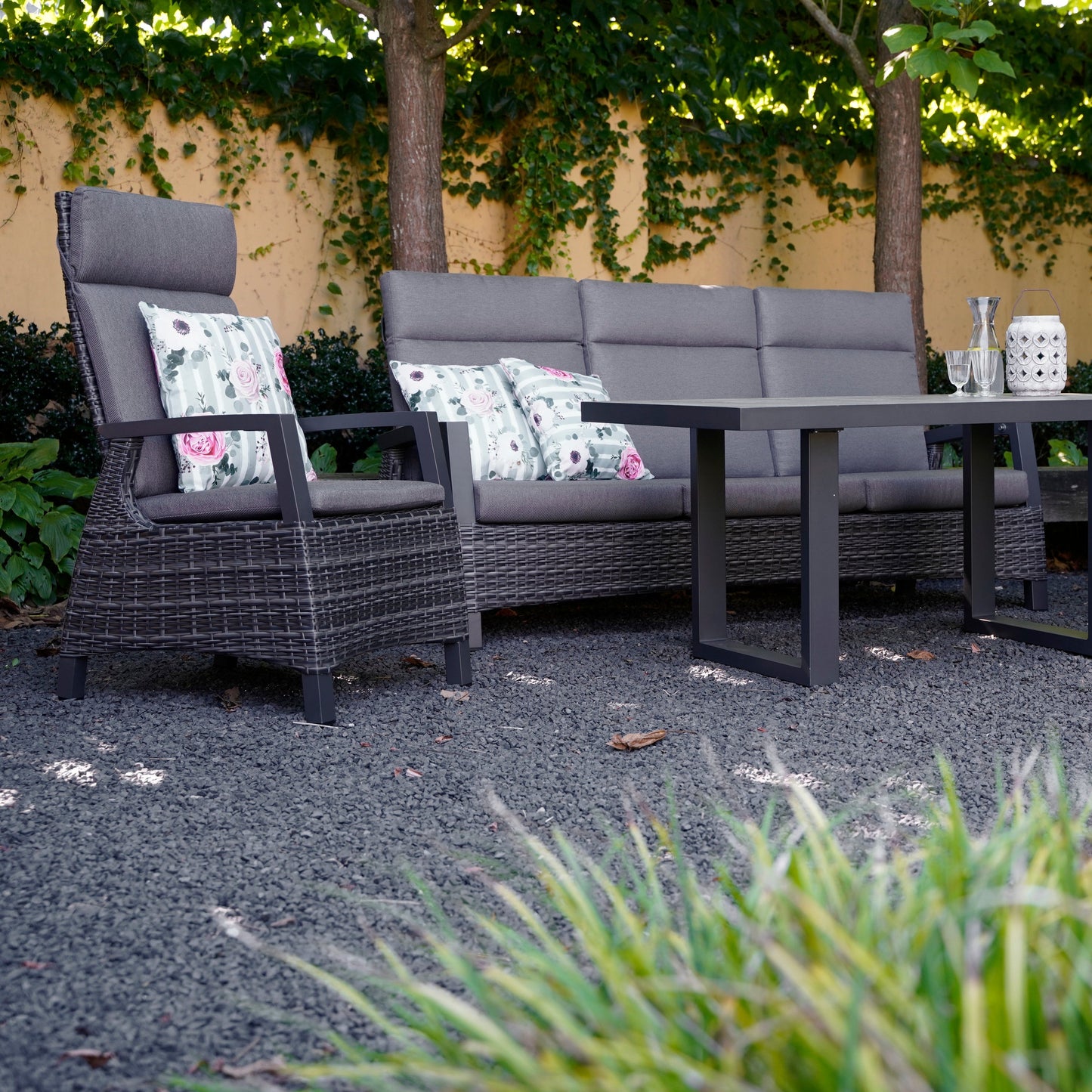 Loungestoel Prato | Grijs Wicker