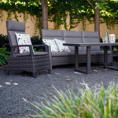 Loungestoel Prato | Grijs Wicker