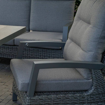 Loungestoel Prato | Grijs Wicker