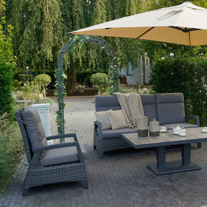 Loungestoel Prato | Grijs Wicker