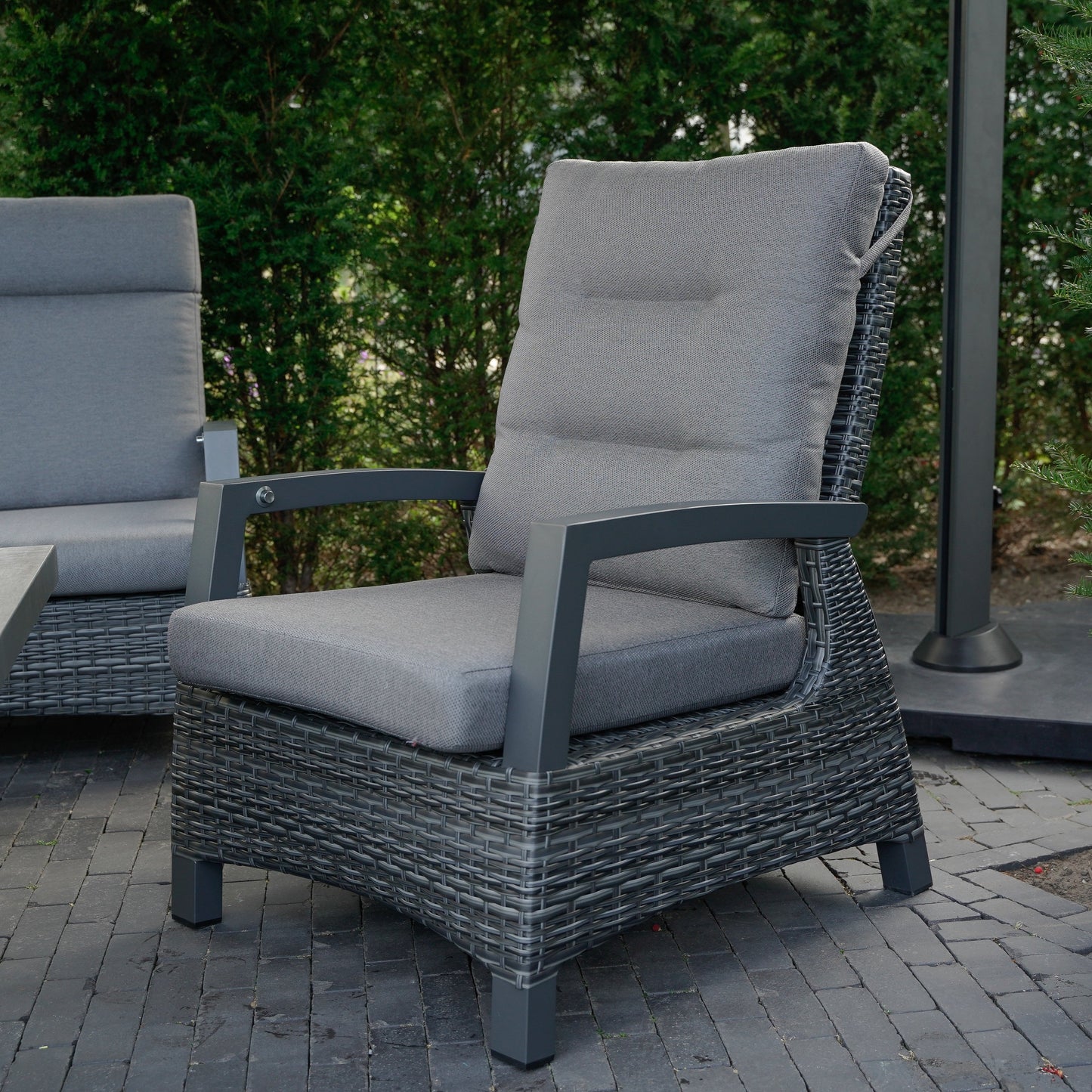 Loungestoel Prato | Grijs Wicker