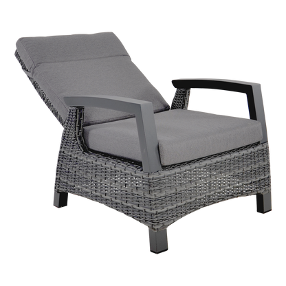 Loungestoel Prato | Grijs Wicker