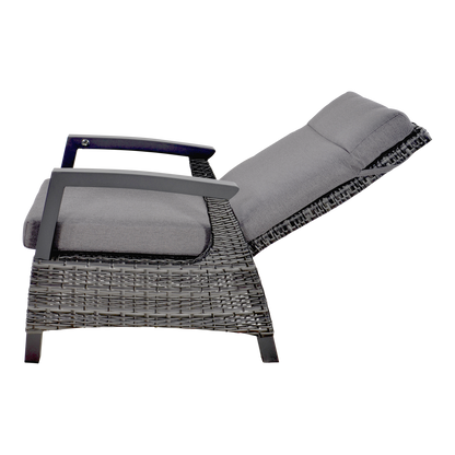 Loungestoel Prato | Grijs Wicker