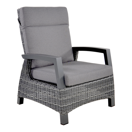 Loungestoel Prato | Grijs Wicker