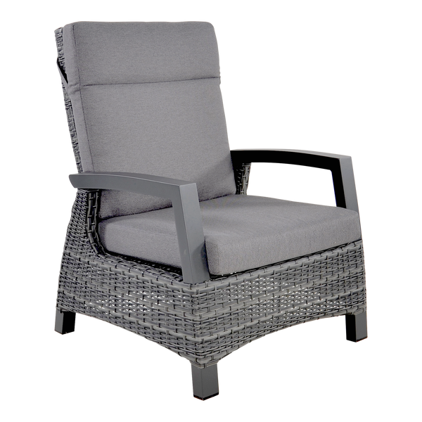 Loungestoel Prato | Grijs Wicker