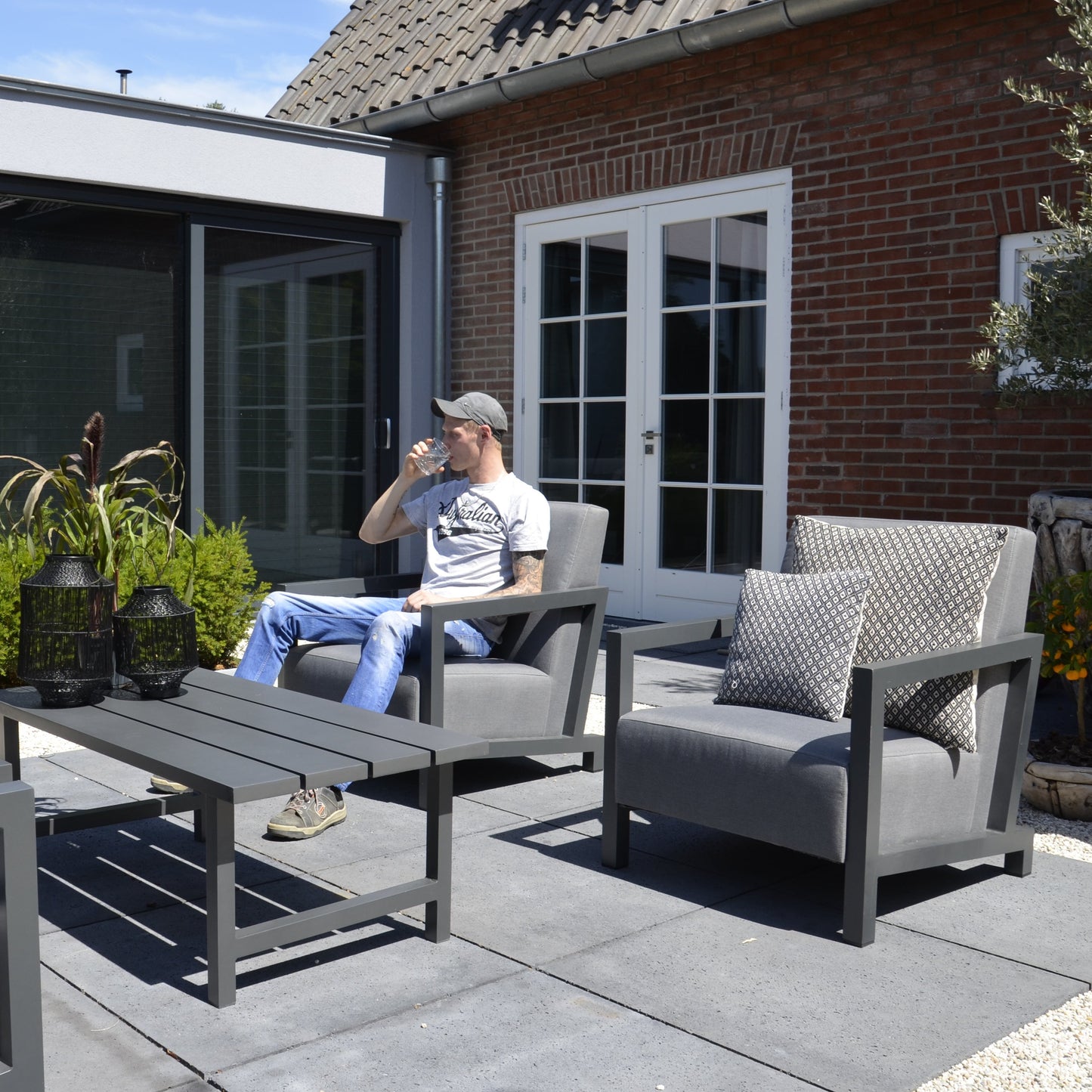 Loungestoel Verona | Antraciet