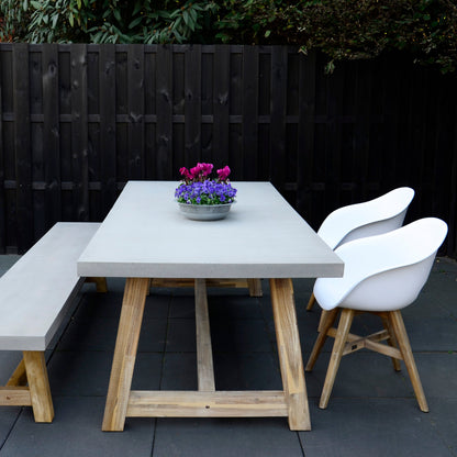 Tuinstoel Montreux | Houten poten | Wit