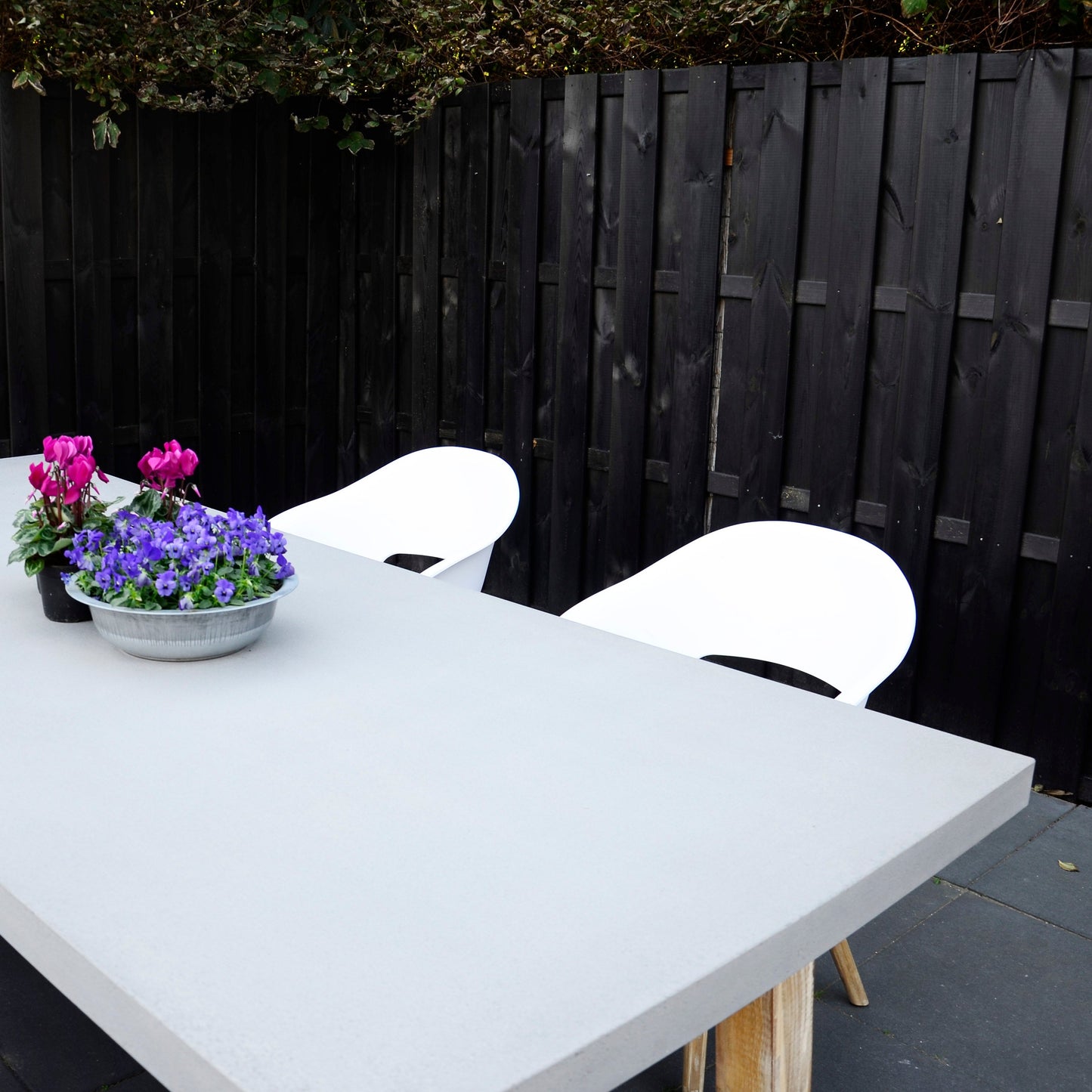 Tuinstoel Montreux | Houten poten | Wit