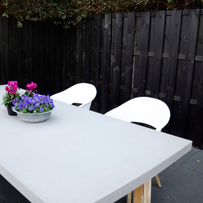 Tuinstoel Montreux | Houten poten | Wit