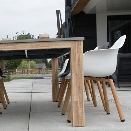 Tuinstoel Montreux | Houten poten | Wit