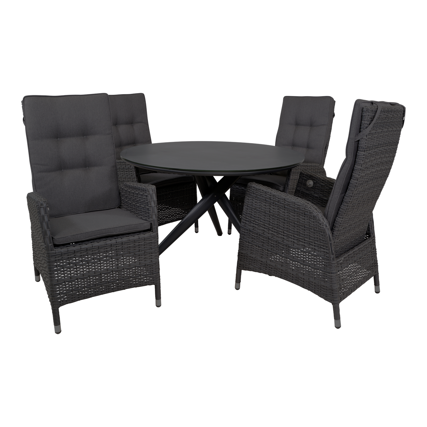 Tuinstoel Soho Coal | Zwart Wicker