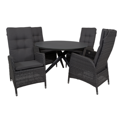 Tuinstoel Soho Coal | Zwart Wicker