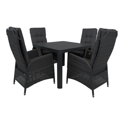 Tuinstoel Soho Coal | Zwart Wicker