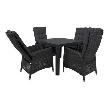 Tuinstoel Soho Coal | Zwart Wicker