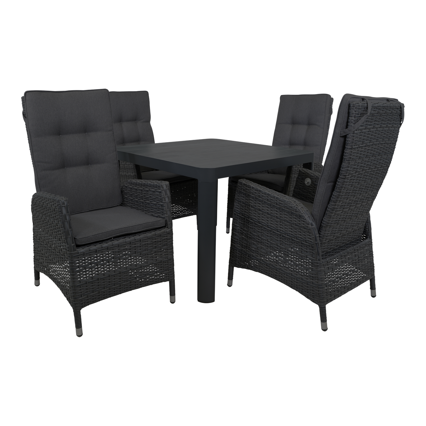 Tuinstoel Soho Coal | Zwart Wicker