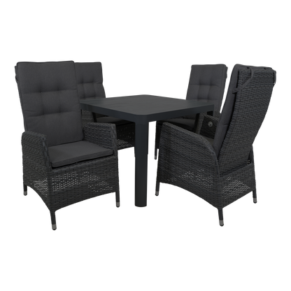 Tuinstoel Soho Coal | Zwart Wicker