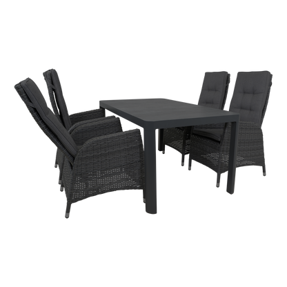 Tuinstoel Soho Coal | Zwart Wicker