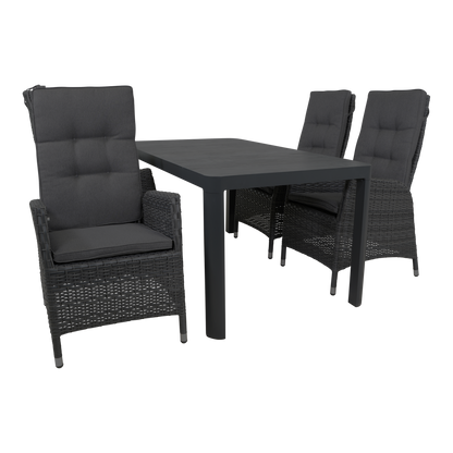 Tuinstoel Soho Coal | Zwart Wicker