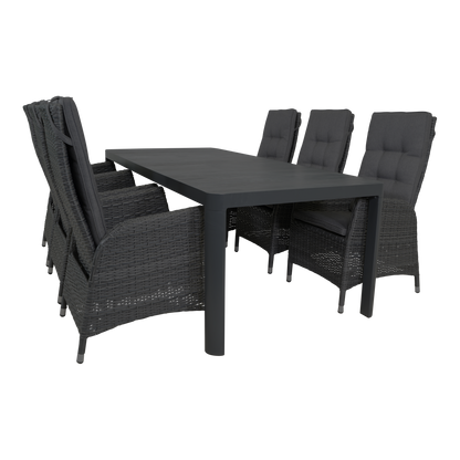 Tuinstoel Soho Coal | Zwart Wicker