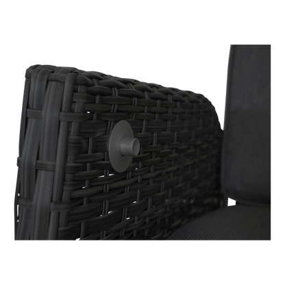 Tuinstoel Soho Coal | Zwart Wicker