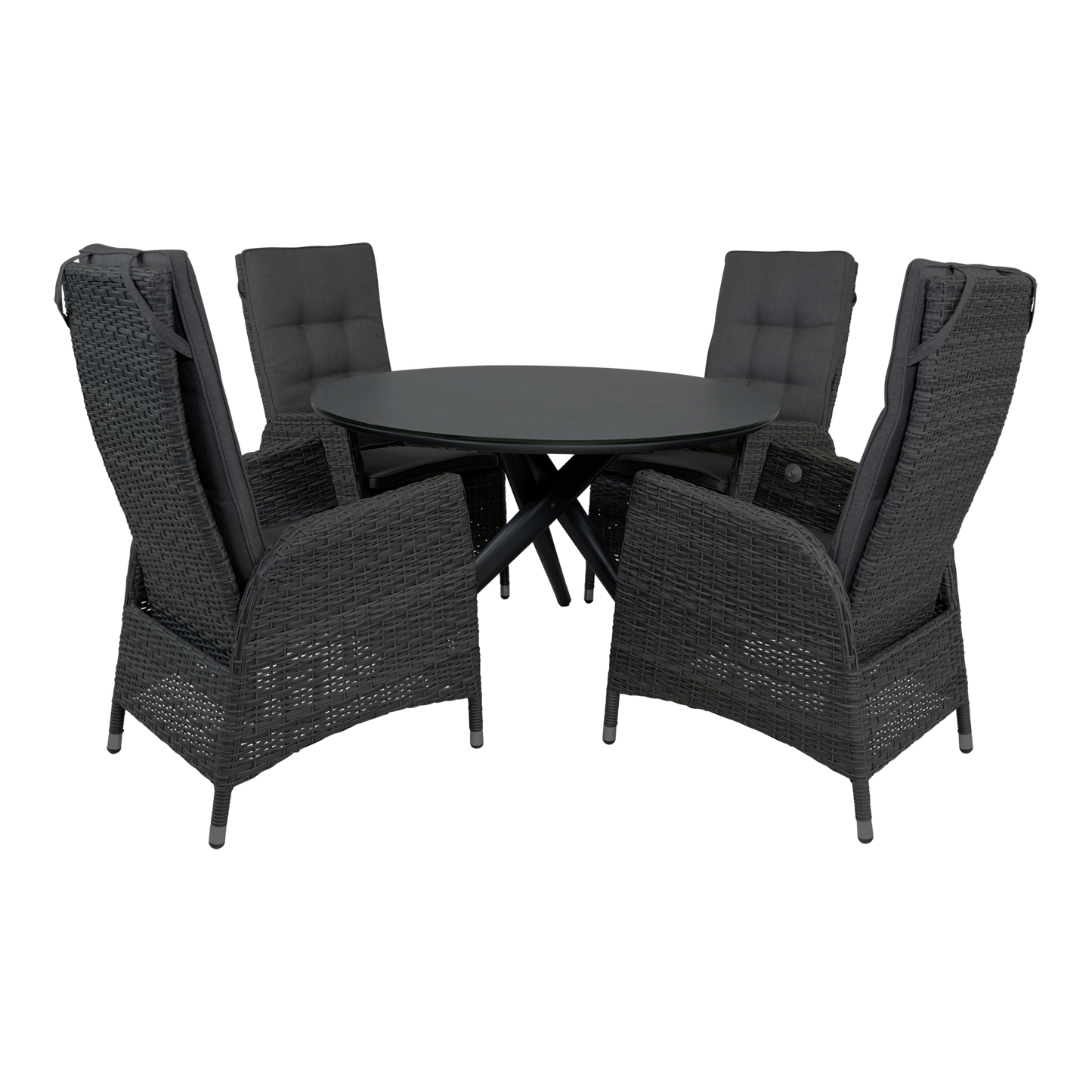 Tuinstoel Soho Coal | Zwart Wicker