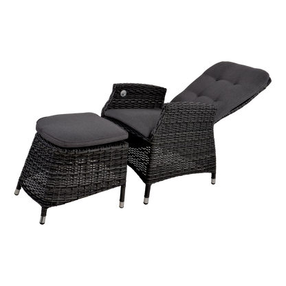 Tuinstoel Soho Comfort | Zwart Wicker