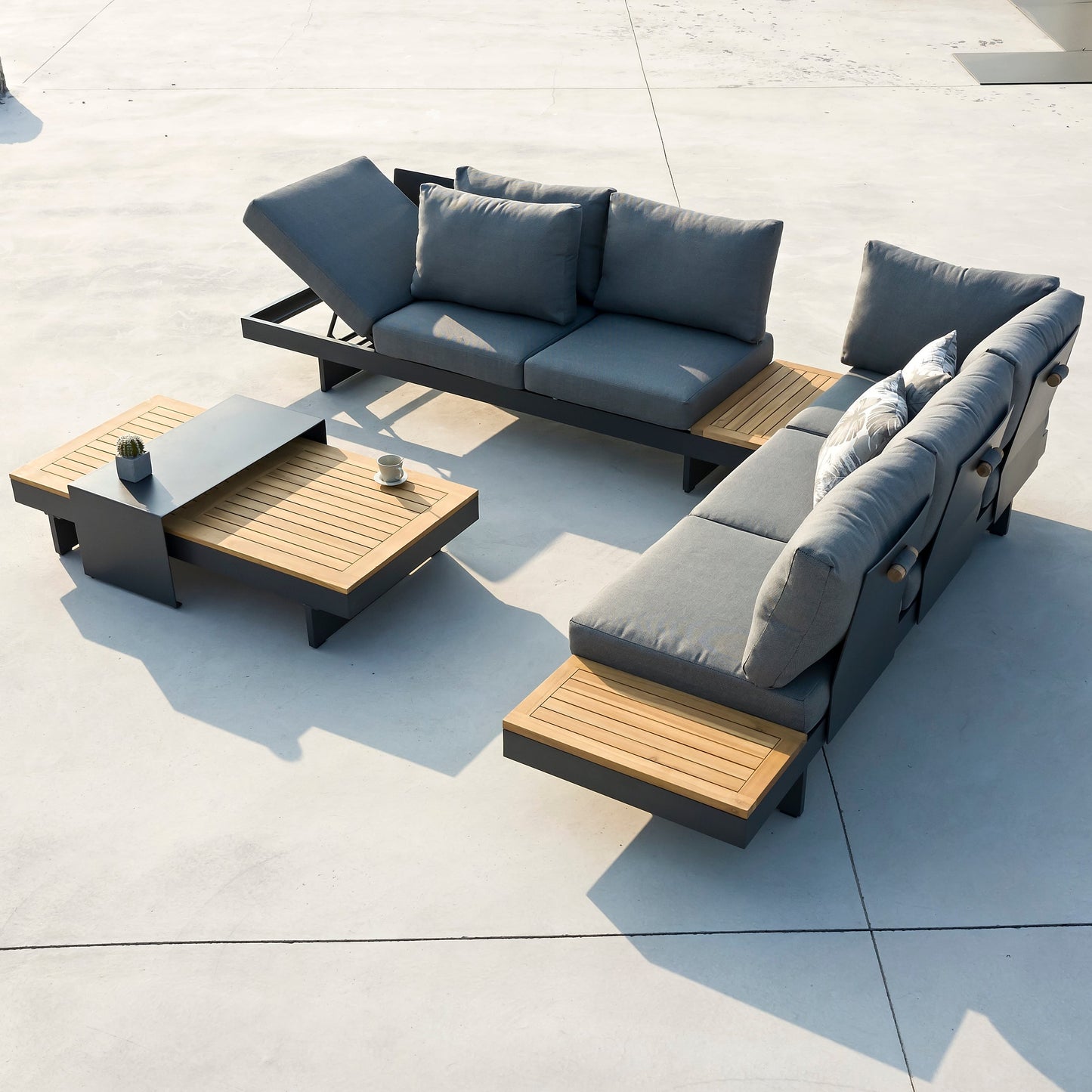 Loungeset Barbados | Antraciet