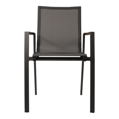 Stapelbare Tuinstoel Tarragona | Zwart | Teakhout