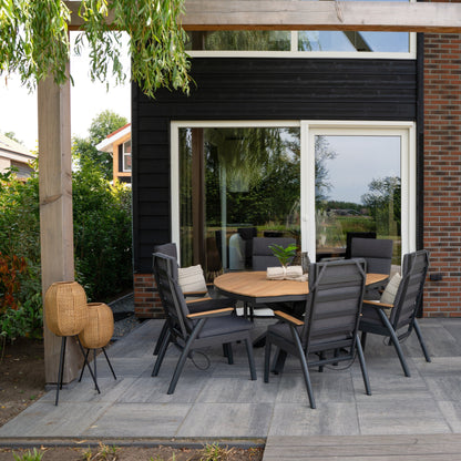 Tuinstoel Florence | Zwart Aluminium