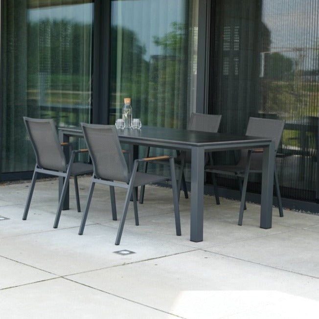 Stapelbare Tuinstoel Tarragona | Zwart | Teakhout