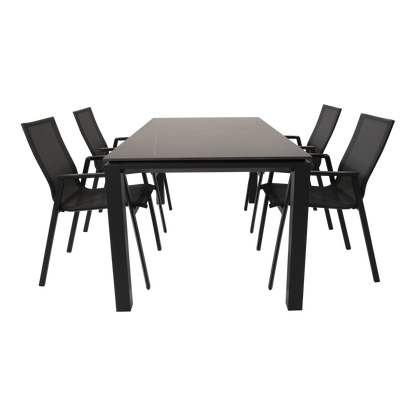 Tuintafel Monaco Negro | 180x90x74 cm | Zwart