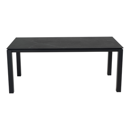 Tuintafel Monte Carlo Negro | 180x90x74 cm | Zwart Marmerlook