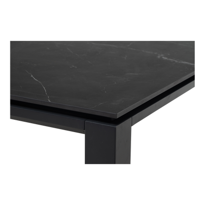Tuintafel Monte Carlo Negro | 180x90x74 cm | Zwart Marmerlook