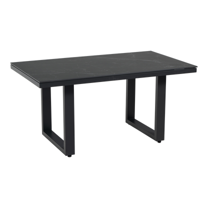 Tuintafel Monte Carlo Negro | 140x80x67 cm | Zwart Marmerlook