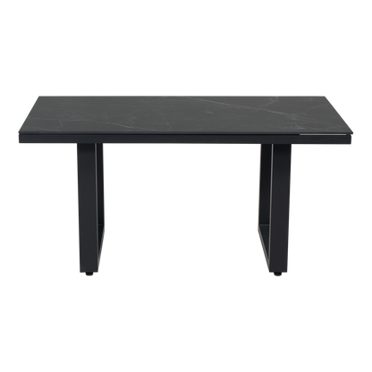 Tuintafel Monte Carlo Negro | 140x80x67 cm | Zwart Marmerlook