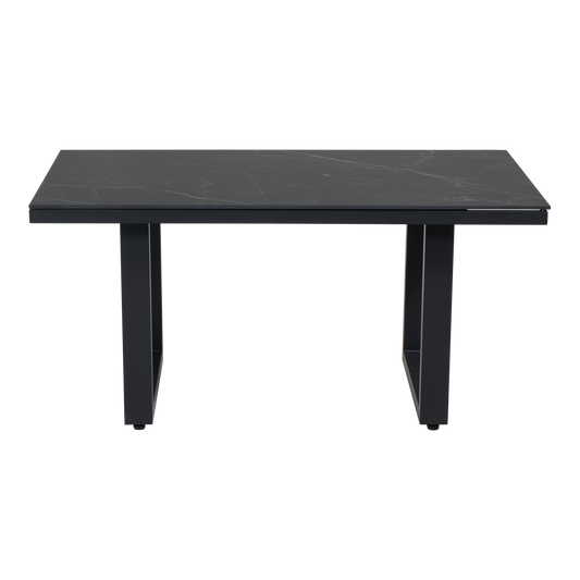 Tuintafel Monte Carlo Negro | 140x80x67 cm | Zwart Marmerlook